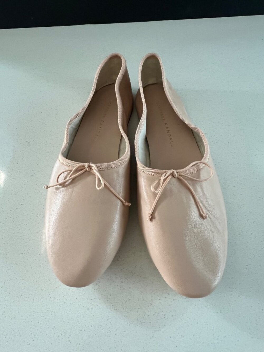 LOEFFLER RANDALL Landon light pink Leather Bow Ballerina Flats SIZE 7 - Picture 4 of 6